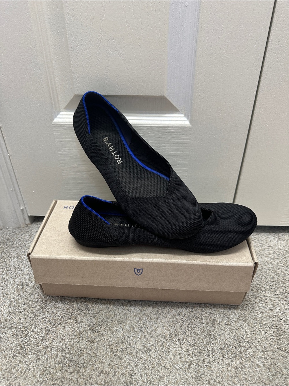 Rothy's Black Knit Ballet Flats